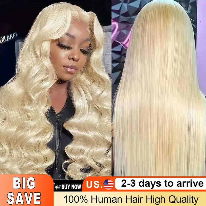 40 Inch Blonde Body Wave Human Hair Wigs 613 Hd Lace Frontal Wig 13x6 
 Bone Straight Lace Front Wig Colored 100% Human Hair