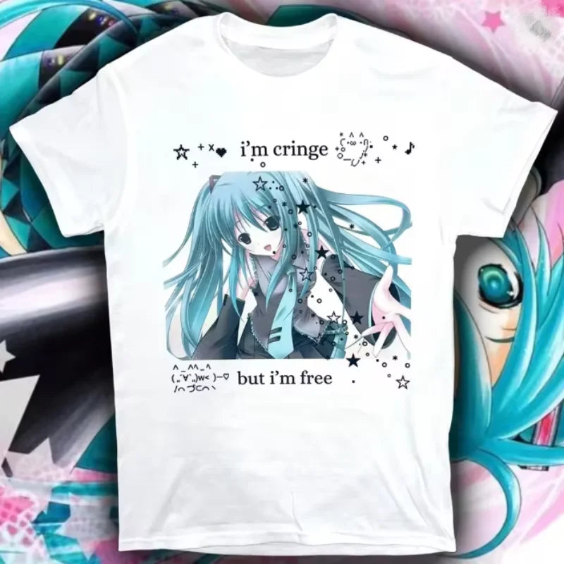 100% Cotton Japanese Anime Pattern T-shirt
