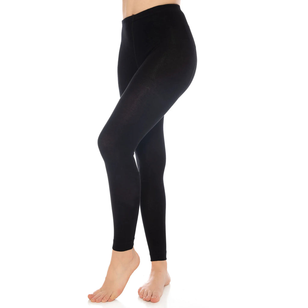 Black Thermal Leggings for Women Microfiber Soft