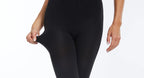 Fleece Lined Tights  Black Opaque  Control Top