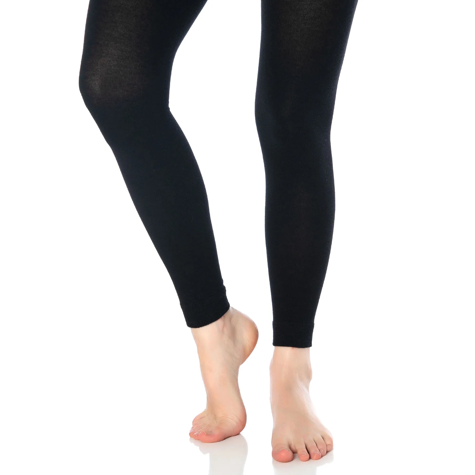 Black Thermal Leggings for Women Microfiber Soft