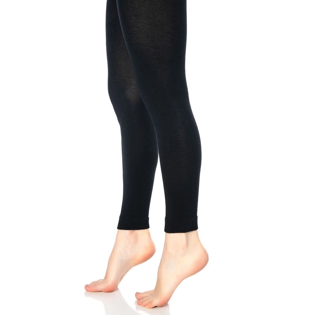 Black Thermal Leggings for Women Microfiber Soft
