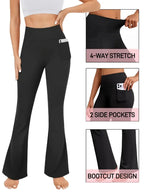 Sports Yoga Pants,Black Basic Flared