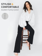 Sports Yoga Pants,Black Basic Flared