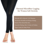 Black Thermal Leggings for Women Microfiber Soft