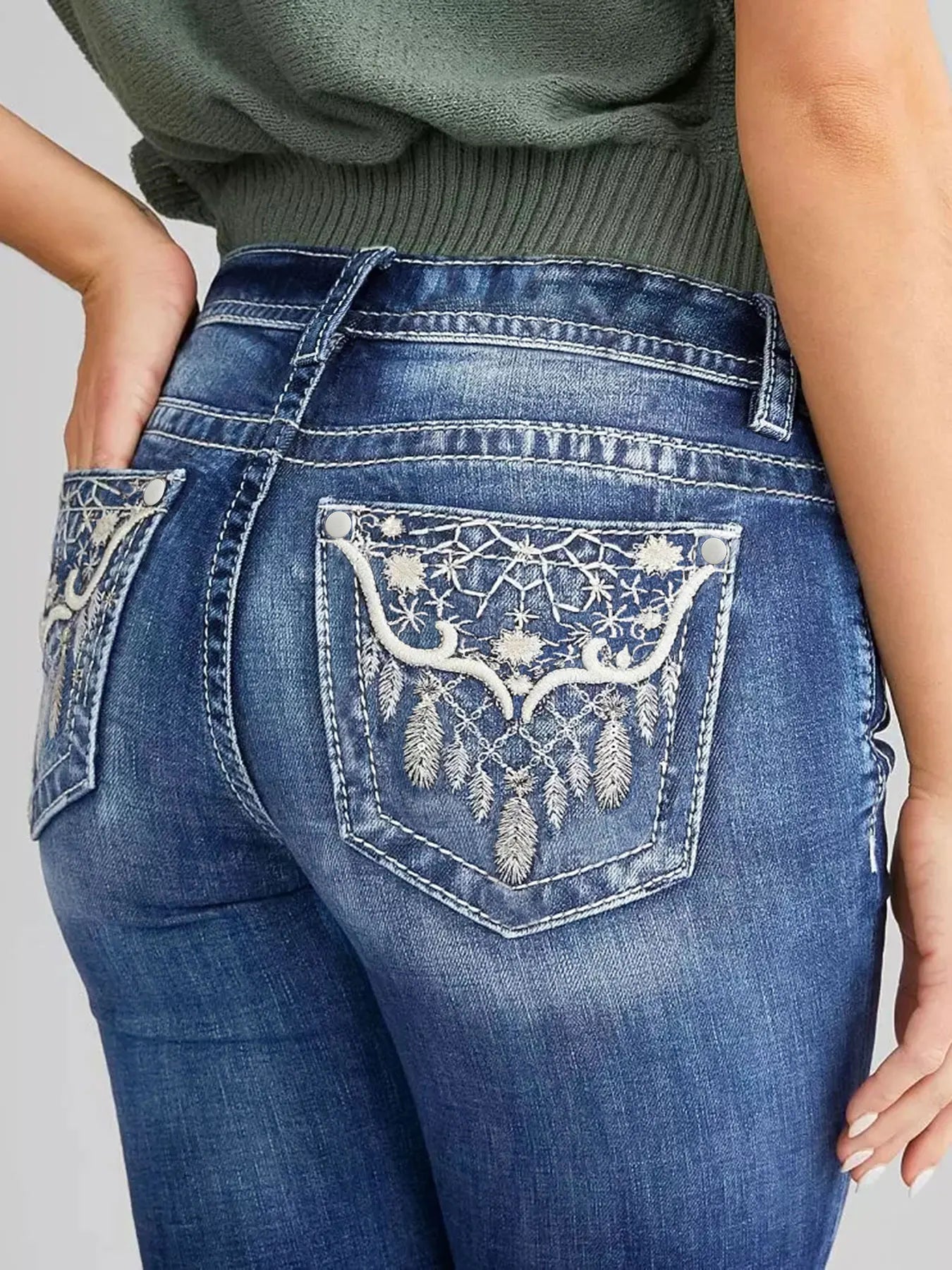 Bell Bottom Jeans Women Flared  Slim fit