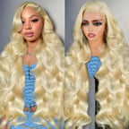 40 Inch Blonde Body Wave Human Hair Wigs 613 Hd Lace Frontal Wig 13x6 
 Bone Straight Lace Front Wig Colored 100% Human Hair