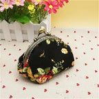Women Canvas Fabric Big Rose Purse