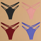 4Pcs Cotton Double Thin Thongs