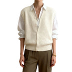 Sleeveless V Neck Button Down Cardigan Vest