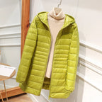 Light Down Jacket Ladies Overcoats Hip-Length