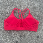 Solid Color Cross Fitness Bra  With Chest Pad