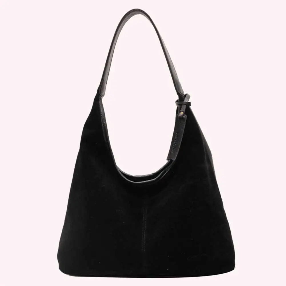 Women Suede Tote Bag Magnetic Closure