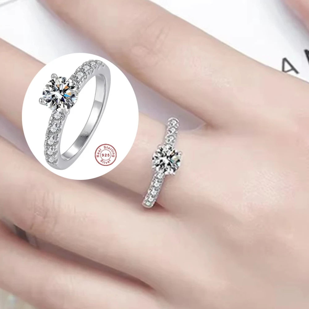 D Color 1-3 Carat Moissanite Four Claw Jewelry