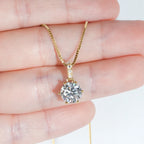 1CT 2CT Moissanite Diamond Pendant Necklace