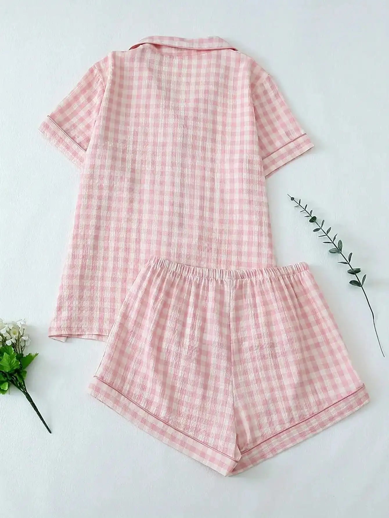 Pink Gingham Women's Pajama