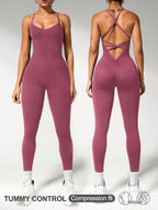 Women's Black Compression Jumpsuit