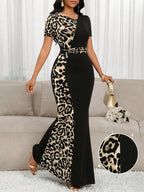 Elegant Black & Gold Sequin Mermaid Dress