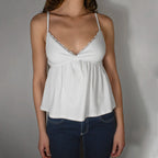 Sleeveless Lace Camisole Tank Tops, Spaghetti Straps