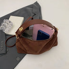 Autumn Big Boston Tote Soft Matte Suede