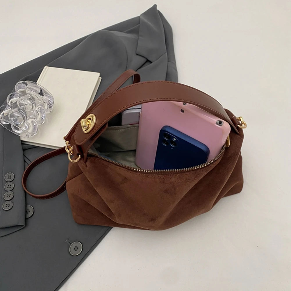 Autumn Big Boston Tote Soft Matte Suede