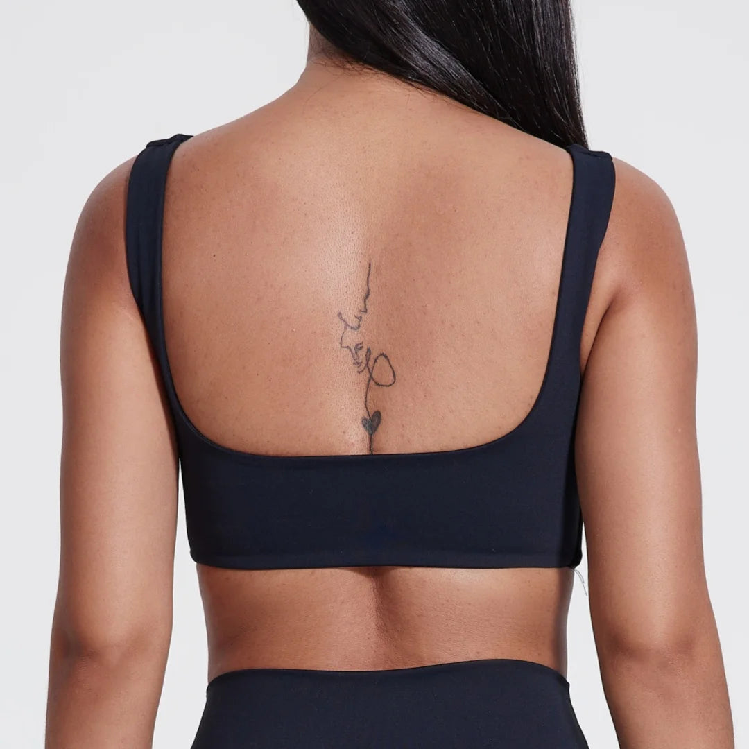 Solid Color Hollow back shoulder strap Underwear Women  Fitness sport Bra Top