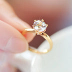 Moissanite D Color 1-3ct Gold Engagement Rings Wedding Jewelry