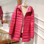 Light Down Jacket Ladies Overcoats Hip-Length