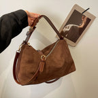 Autumn Big Boston Tote Soft Matte Suede