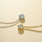 6.5mm Moissanite Bubble Pendant Necklace 925 Sterling Silver