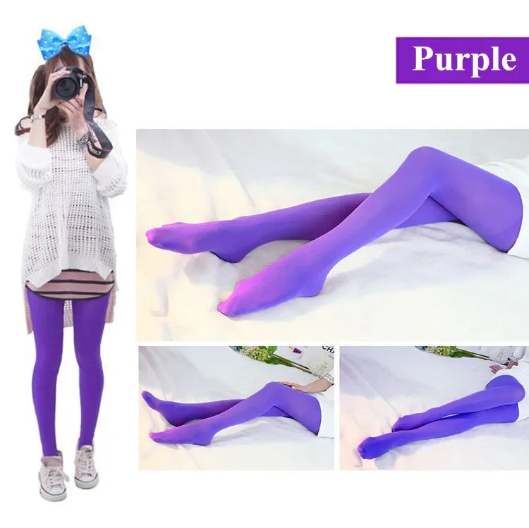 Women Opaque Pantyhose Warm Nylon Footed Stocking