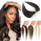 100% Human Hair Patches Natural Hairpiece