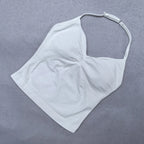 Adjustable Women Scrunch Bra Removable Cups Yoga Tank