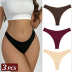 3Pcs/Set Seamless Thong Cotton Panties