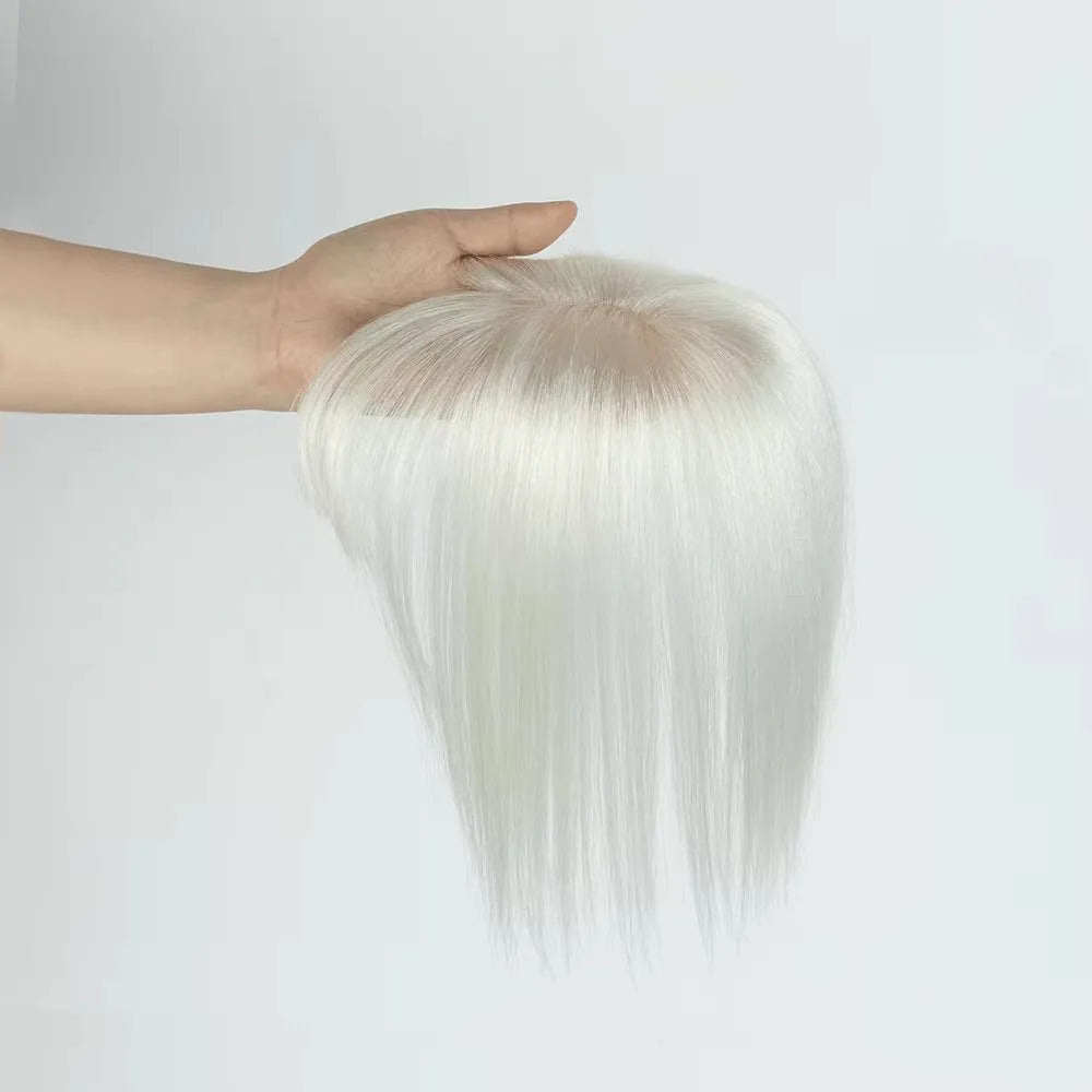 Topper Human Hair Clips for Thin Hair 5x9cm Base