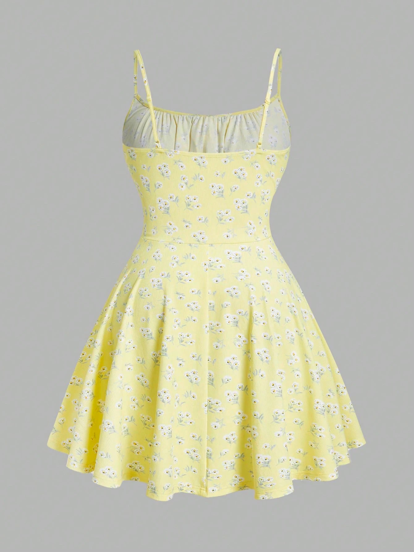 floral elegant thin strap camisole dress