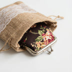 5 Pcs Rose Mini Coin Purses, Canvas Fabric