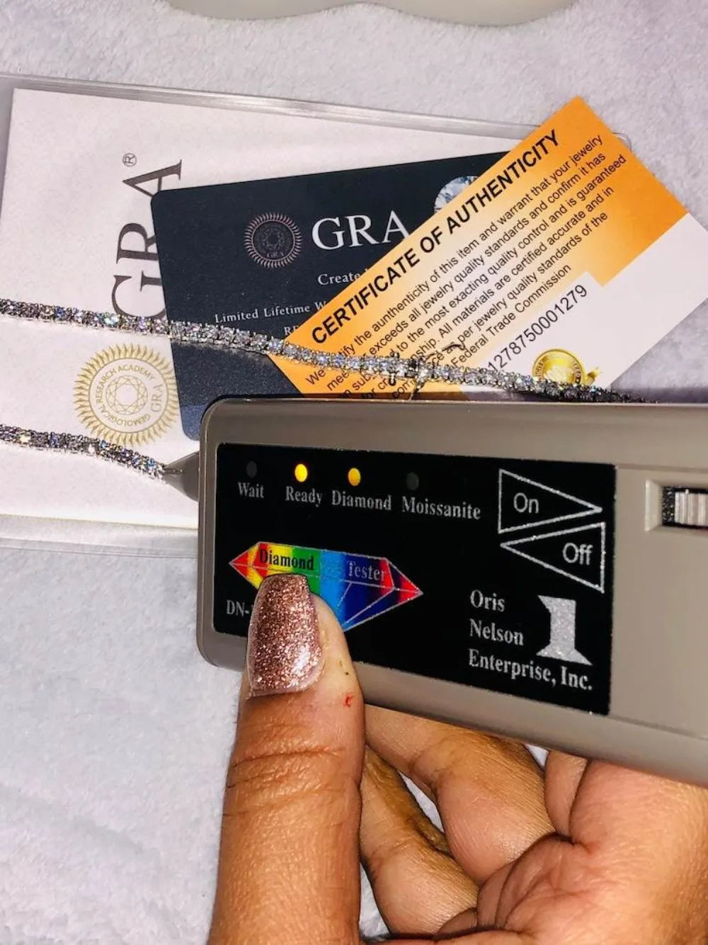 925 Sterling Silver 3mm 4mm 5mm Moissanite Diamond Necklace