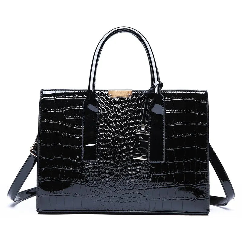 Crocodile Print Women Handbags Purse Tote
