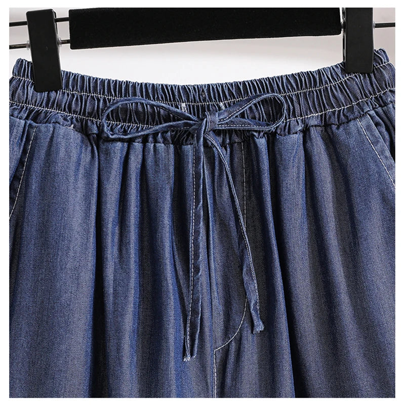 Loose Plus Size Shorts Woman  Wide Leg