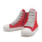 High top flat bottom casual personality fashion coarse shoelaces women's casual shoes daily college women's shoes