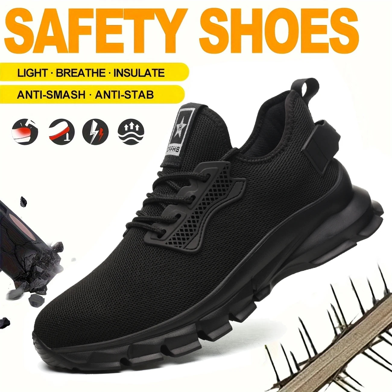 Soft-Soled, Comfortable, Safety Shoes