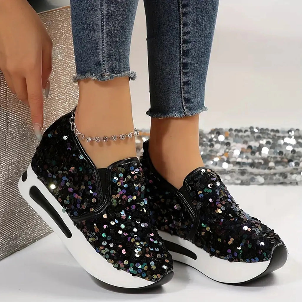 Sneakers Women Sequine Shoes