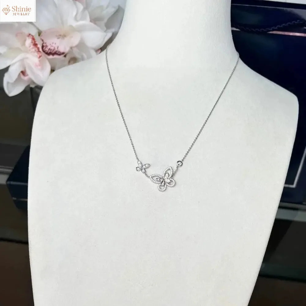 Moissanite Butterfly Fashion Women's Necklace