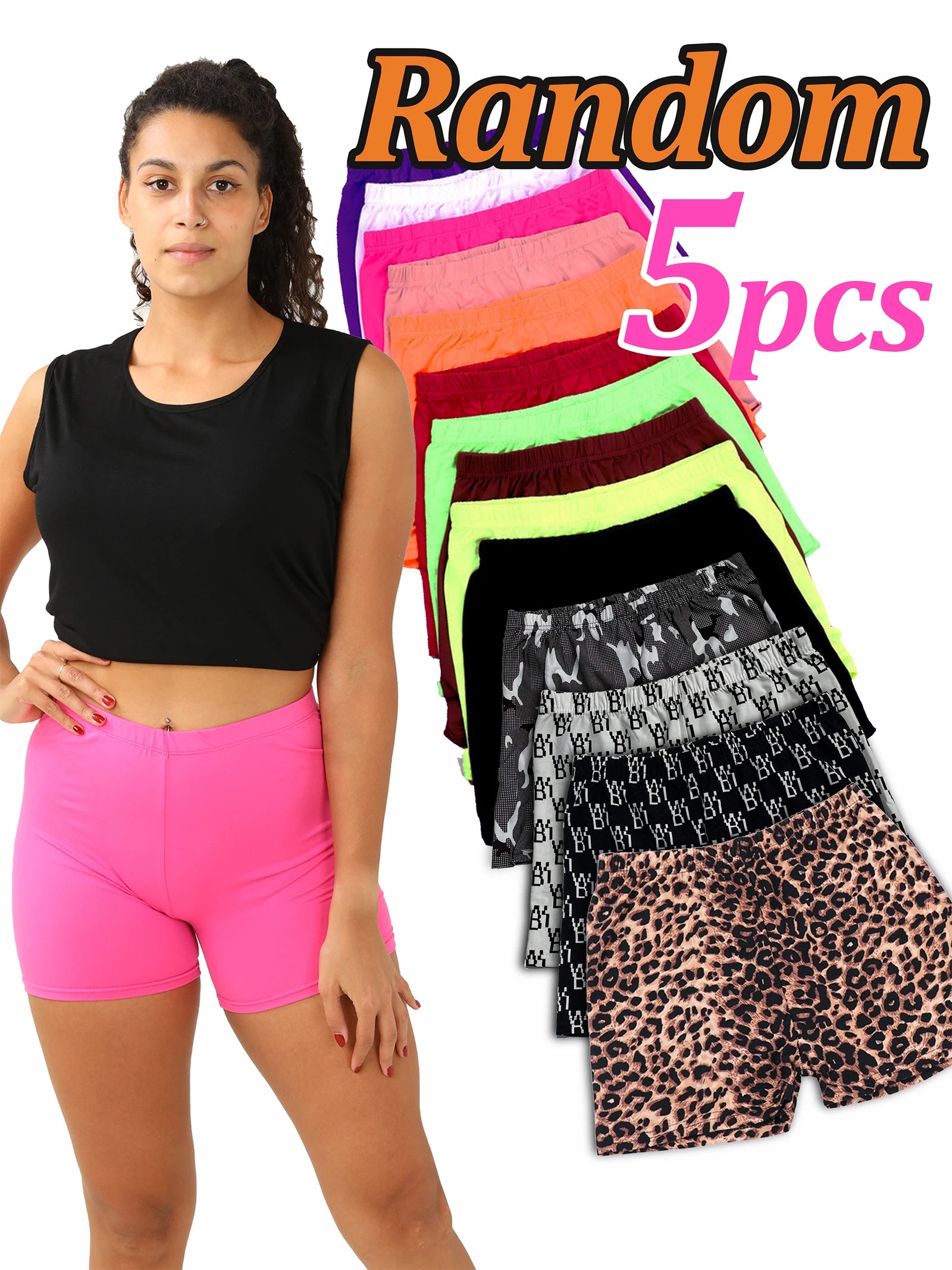 Random 5colors Women Summer Biker Shorts
