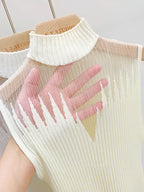 Mesh Knitted Tank Top Sweater Chic  Tube Top