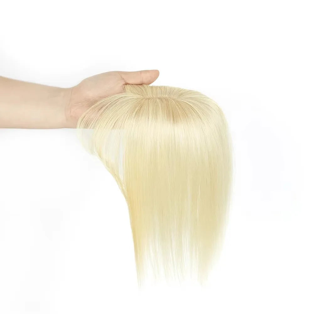 Topper Human Hair Clips for Thin Hair 5x9cm Base