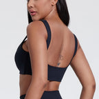 Solid Color Hollow back shoulder strap Underwear Women  Fitness sport Bra Top