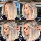 Women's Short Straight Wig Full Headgear Wig 
Soft Breathable Not Hurt Hair Odorless Wig for Woman Girls Daily Use Hair Styling