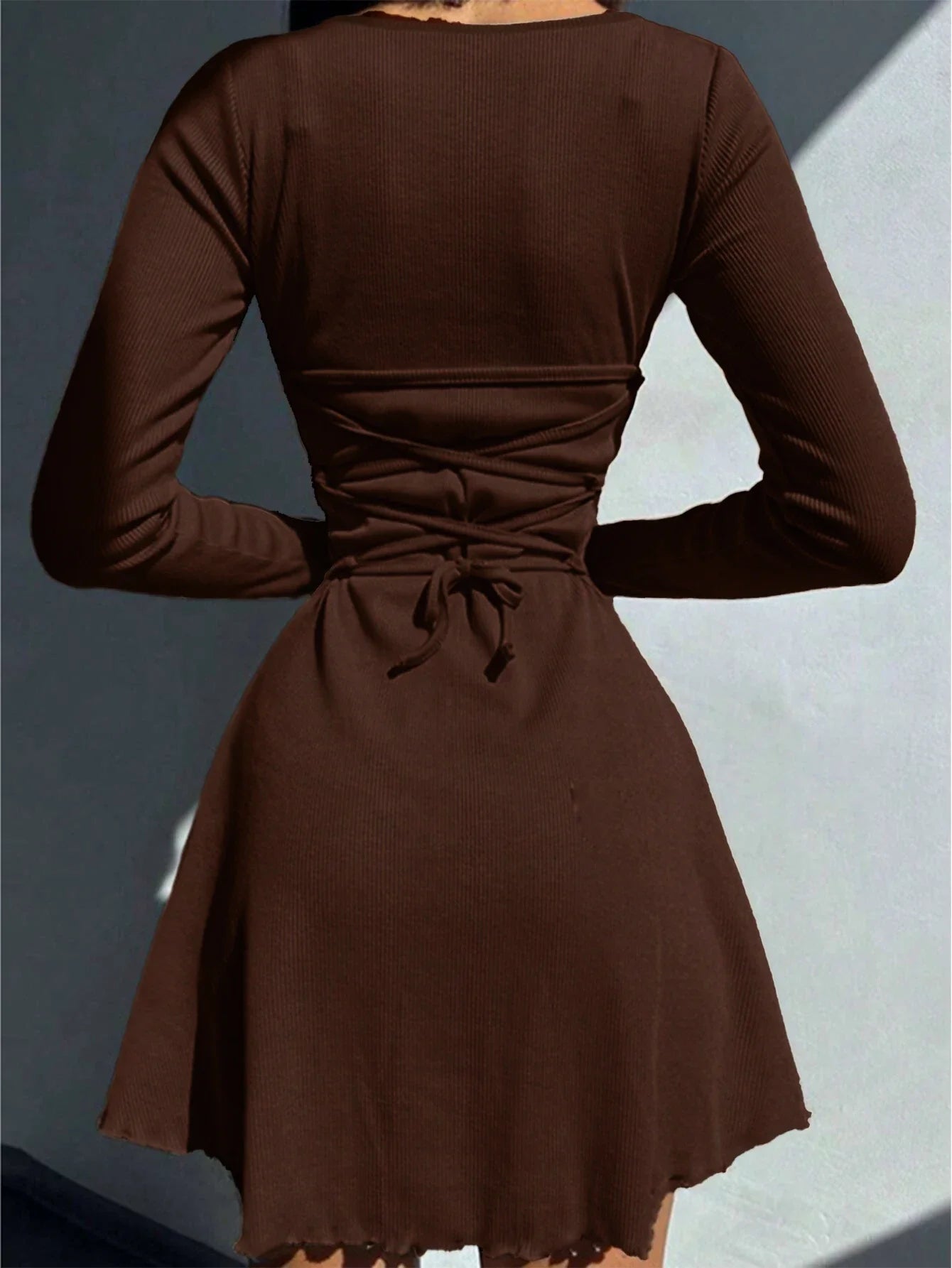Women's Long Sleeve Mini Bodycon Dress